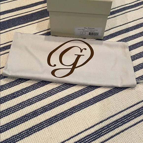 EUC M. Gemi The Pastoso Tumbled Leather Driving Loafers in Jewel Green Size 37 - Picture 12 of 12